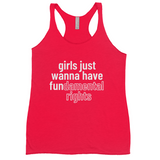 Girls Just Wanna Have Fundamental Rights 2 Tank Tops