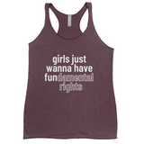 Girls Just Wanna Have Fundamental Rights 2 Tank Tops