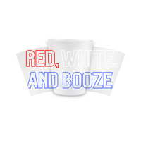 Red, White, and Booze Frosted Shot Glasses