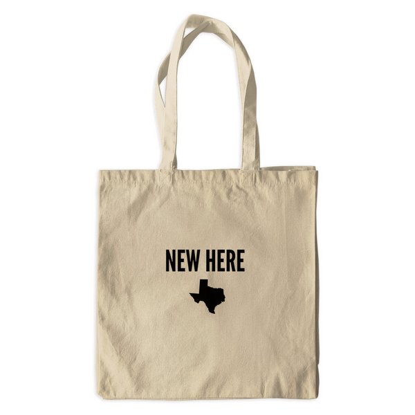 New Here Canvas Tote Bag